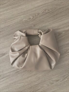 NEW Jennu Elegant Neutral Ruched Hobo Bag - Beige